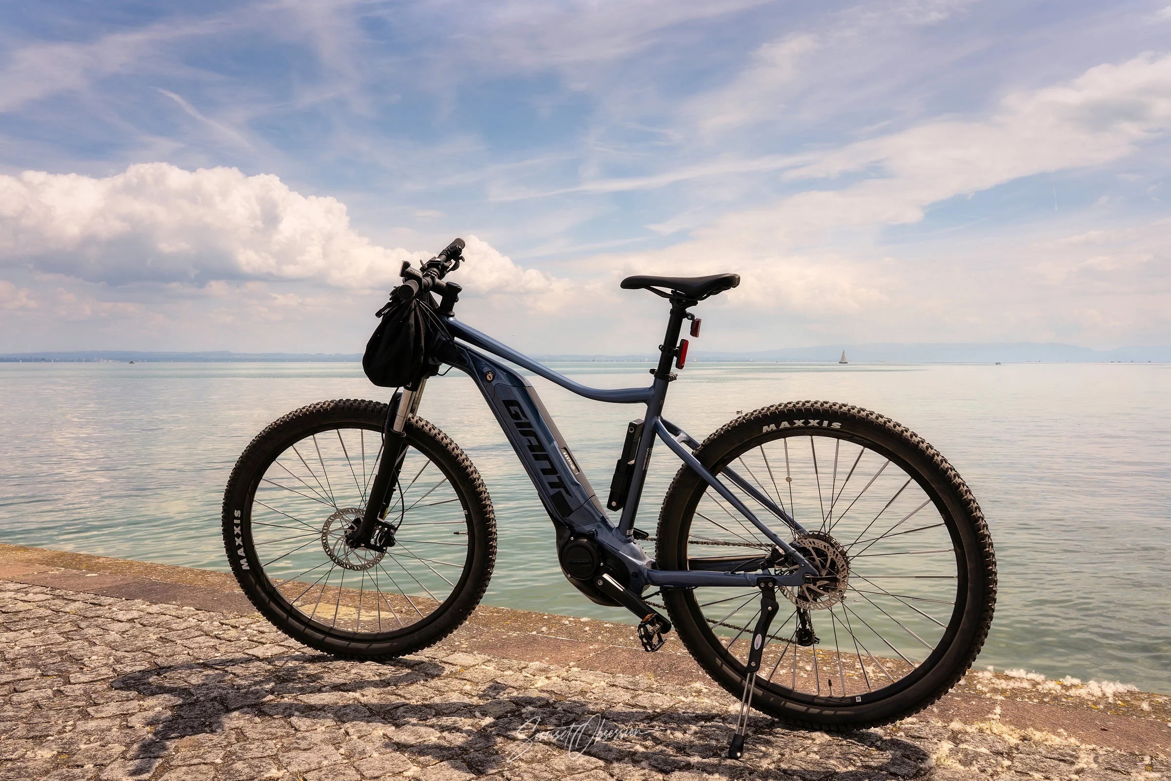 Bicycle on the shore of lake Constance, Switzerland