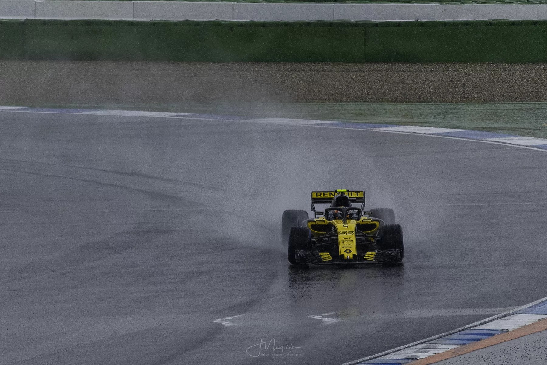 Carlos Sainz enjoying the rain