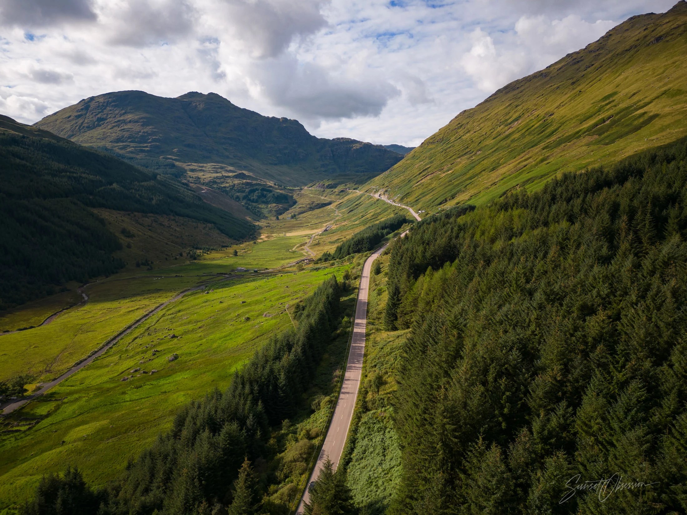 Typical Scotland Highlands road