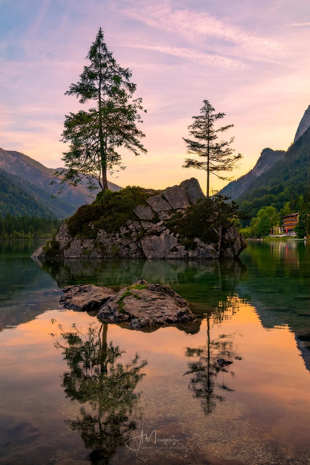 Hintersee at Sunset