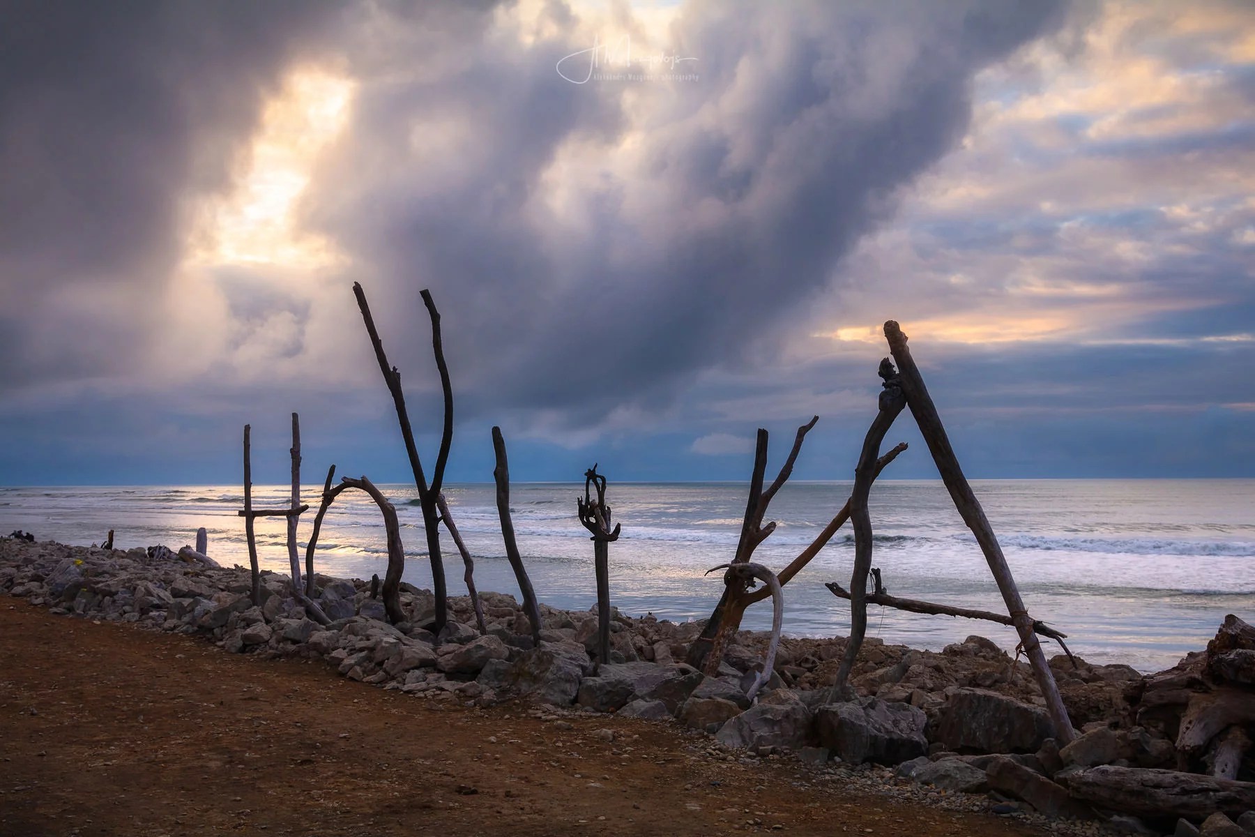 Sunset on Hokitika Beach