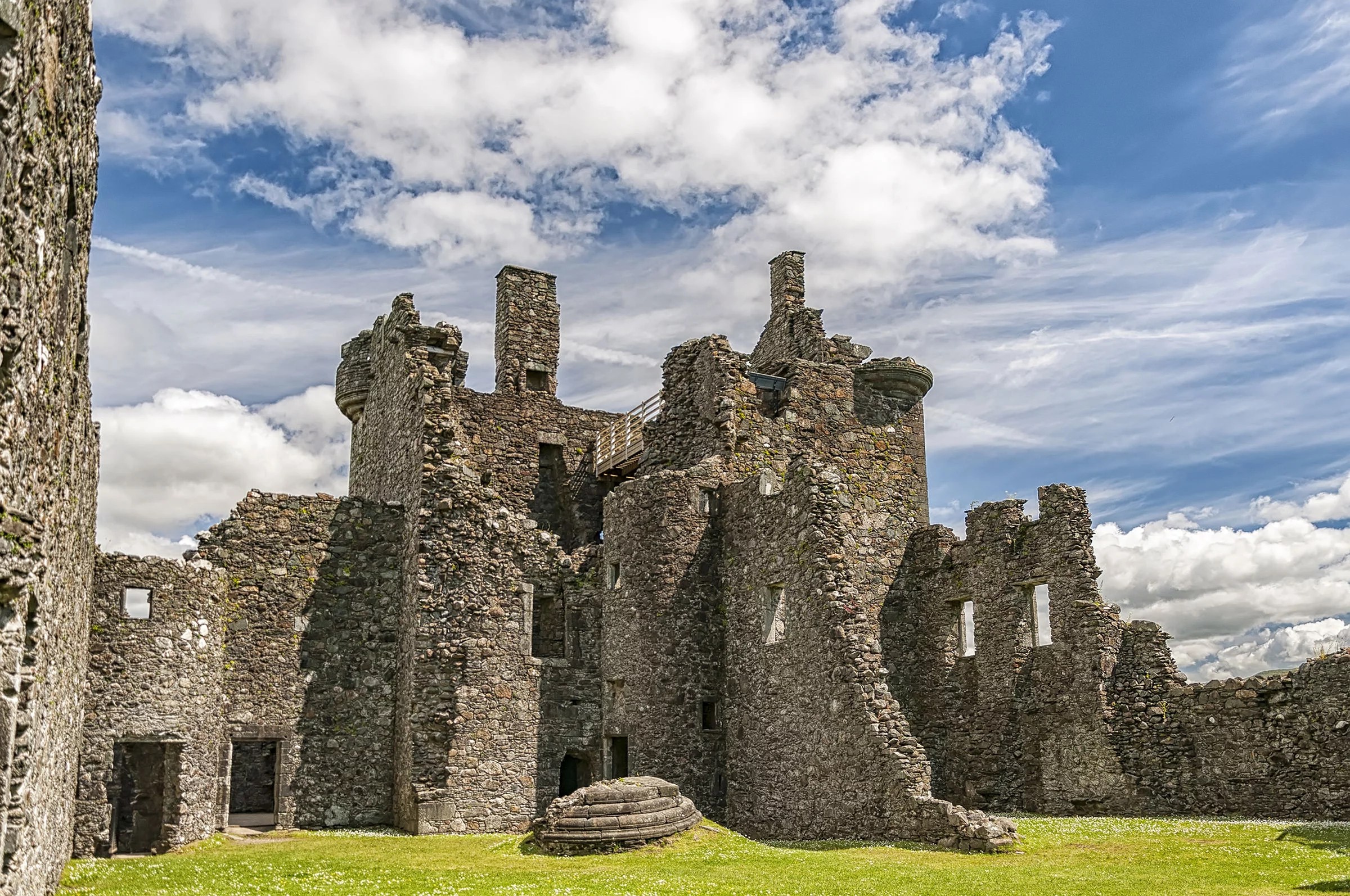 Inside Kilchurn Castle in Scotland