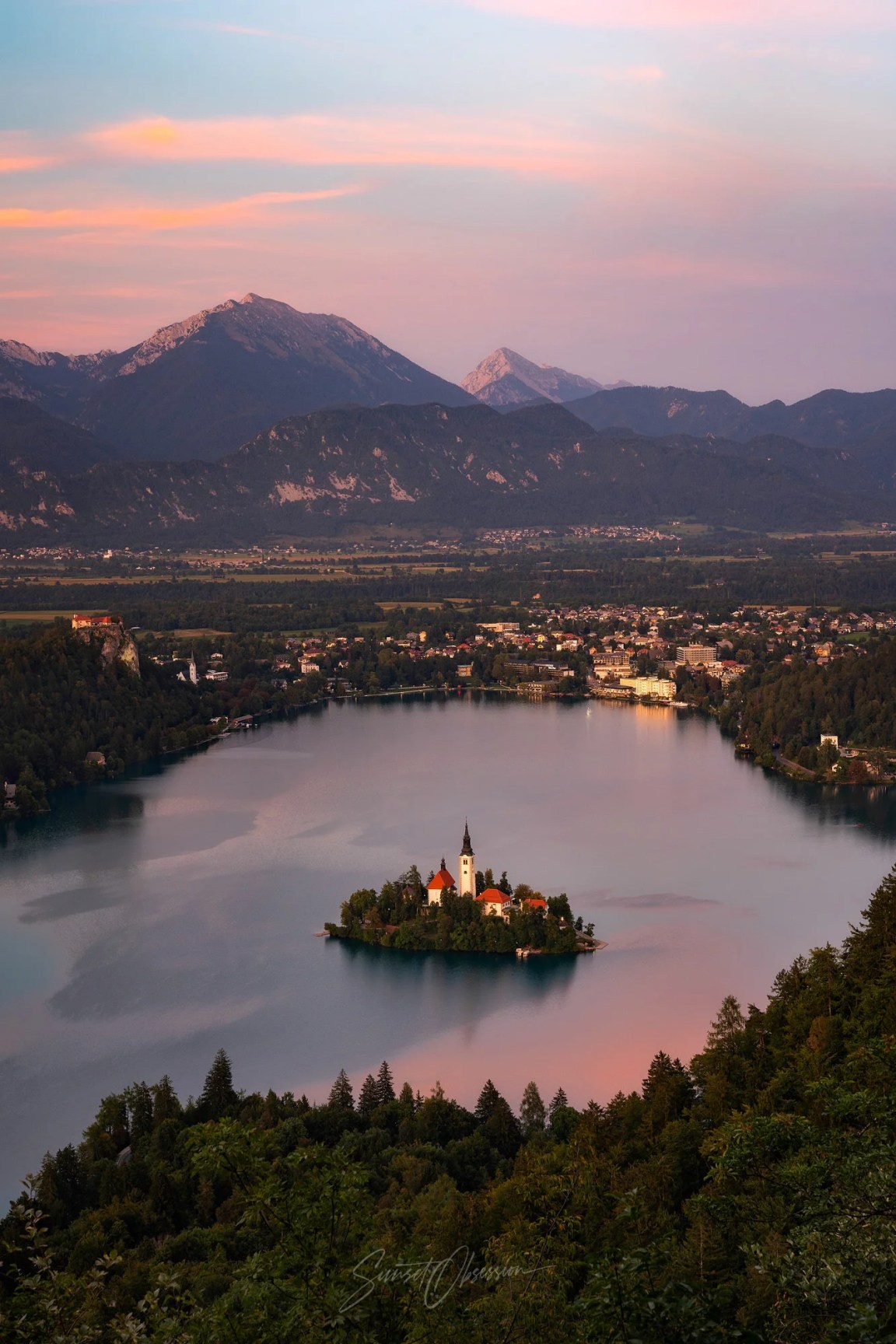 View of Lake Bled from the Velika Osojnica