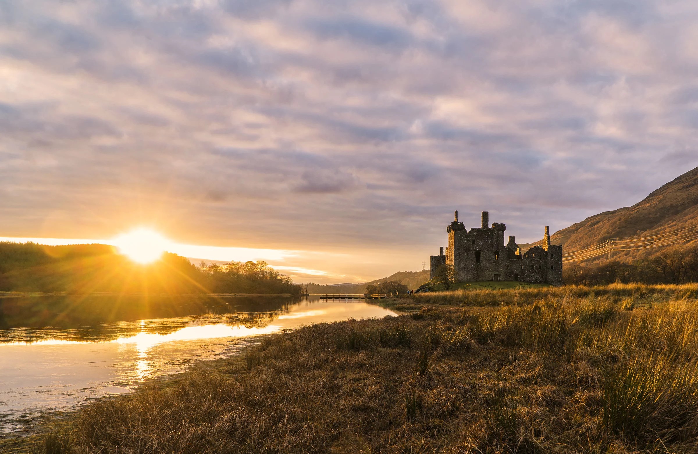 Last light over the Scottish landscape