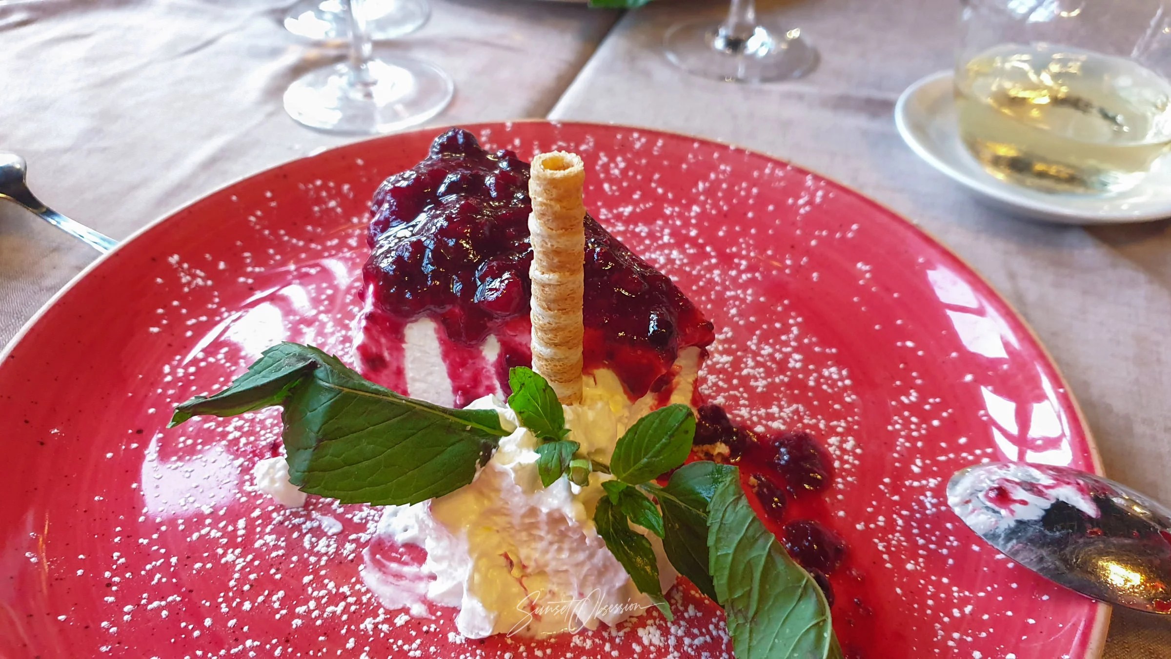 Madeira berry cheesecake