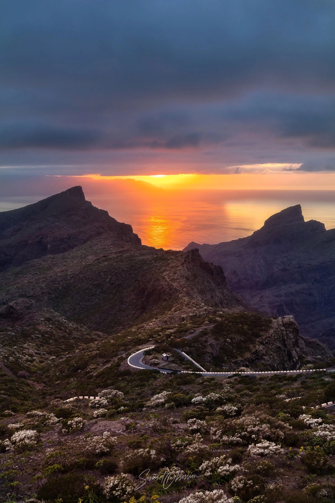 Sunset over Masca mountains, Tenerife, Canary Islands, Spain