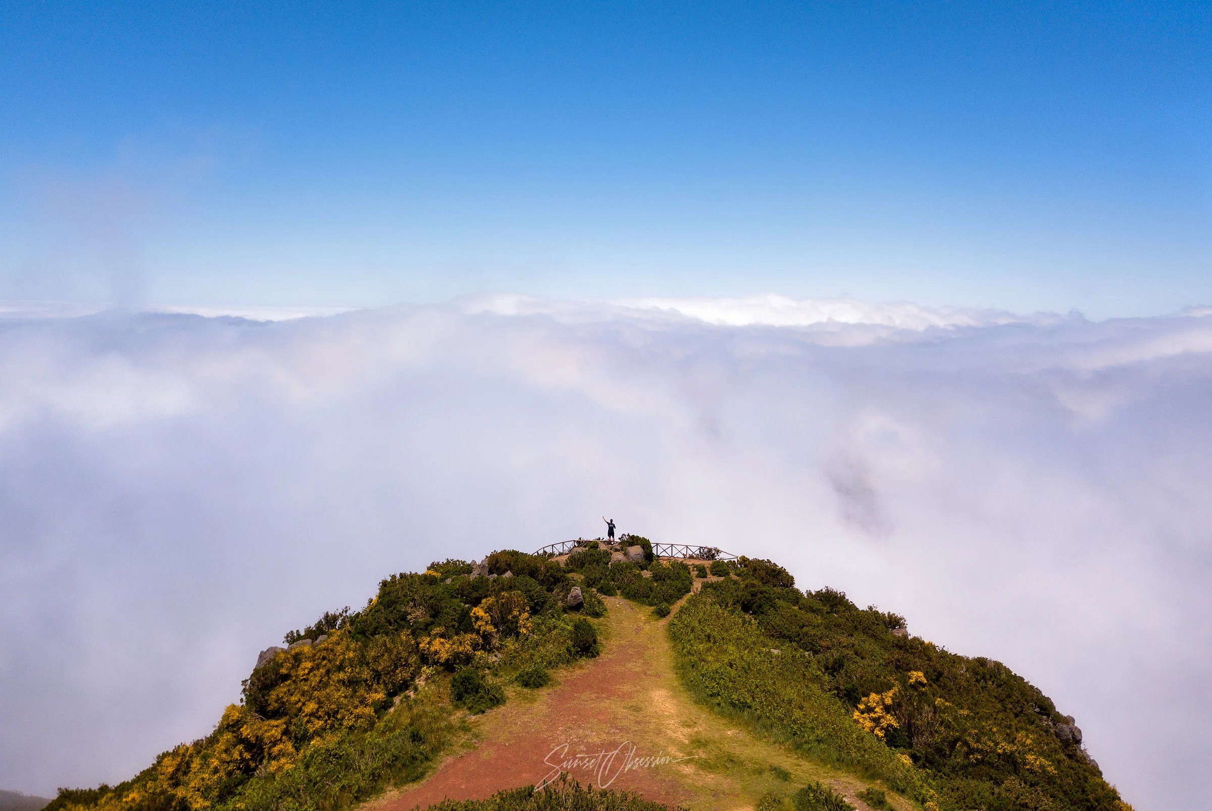 Cloud inversion at  the Miradouro da Bica da Cana in Madeira