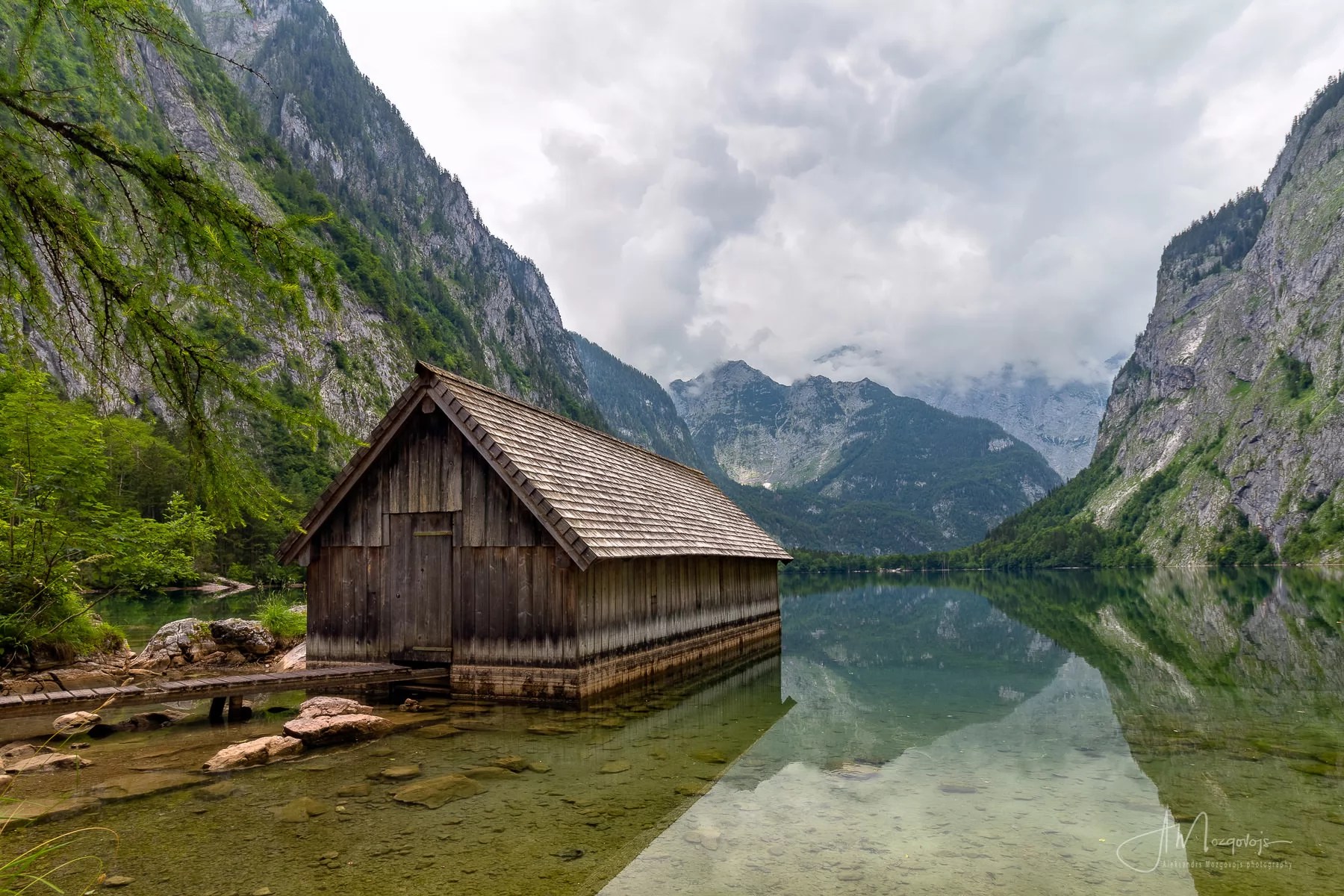 View over Obersee from the second boathouse