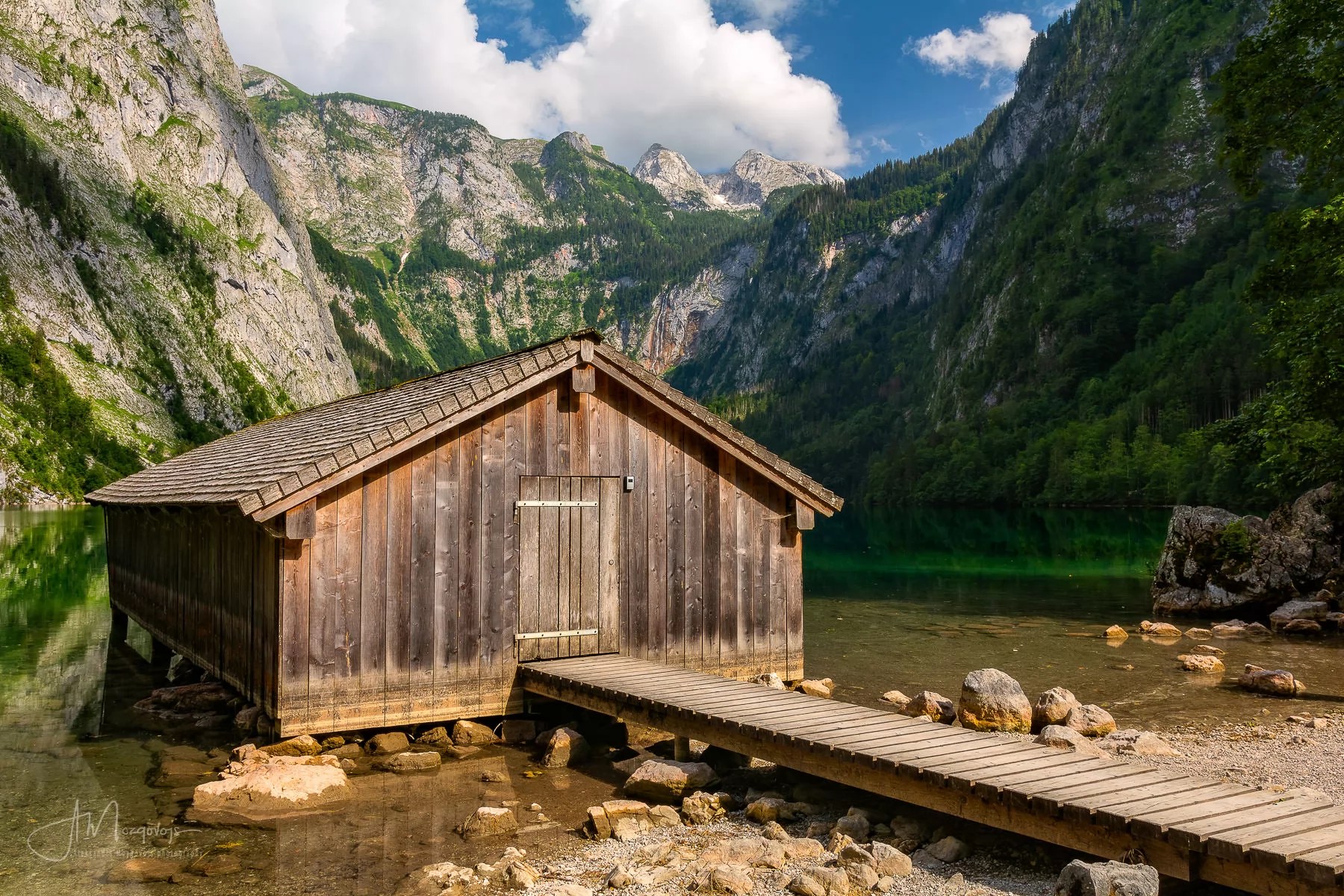 The first and closest boathouse