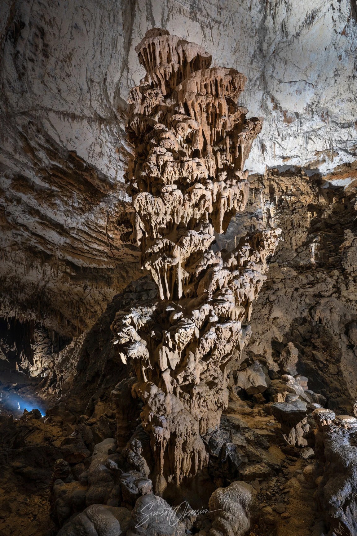 The largest stalagmite of the Skocjan Caves called the Giant (Orjak)