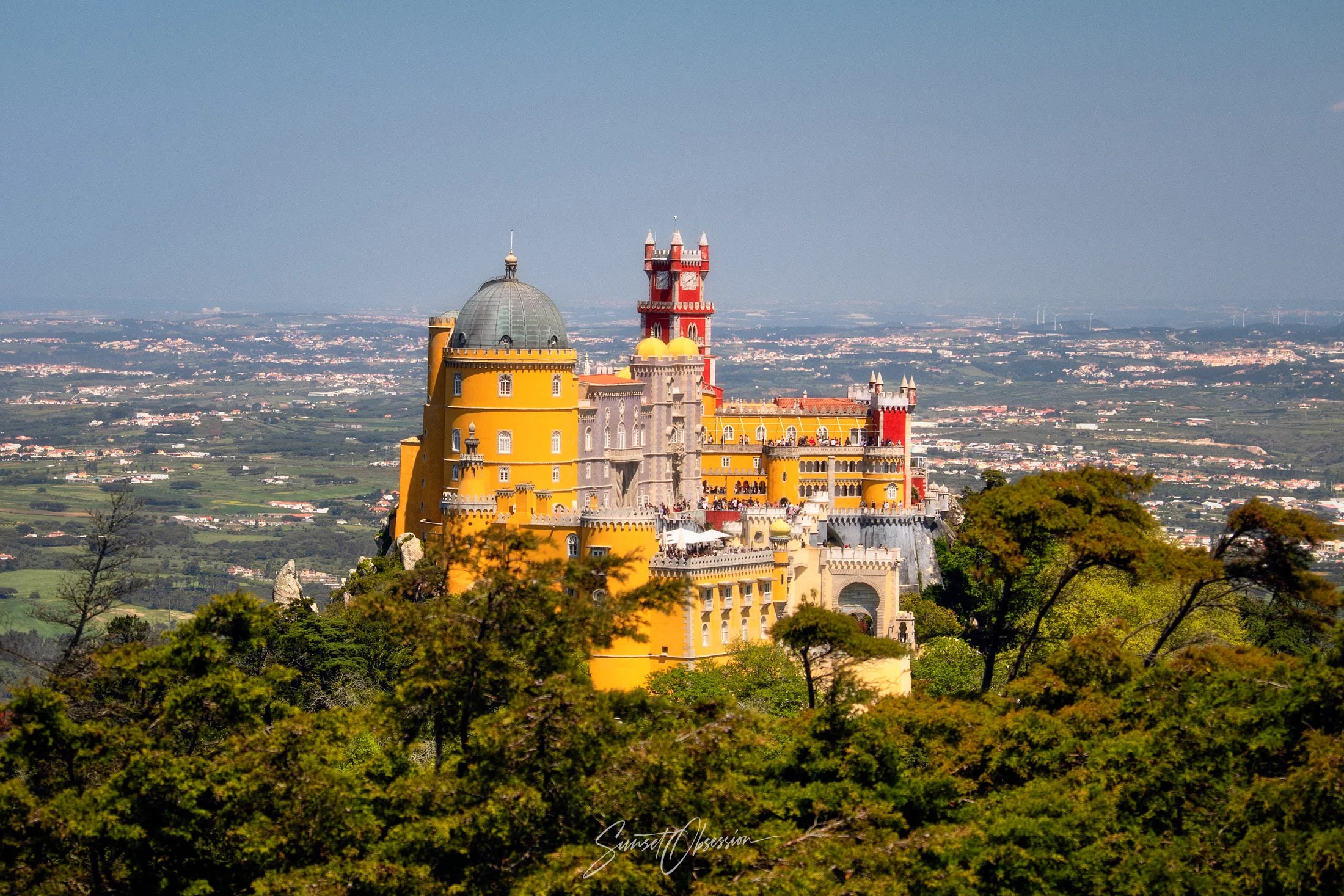 The Pena palace as seen from Cruz Alta viewpoint, Sintra