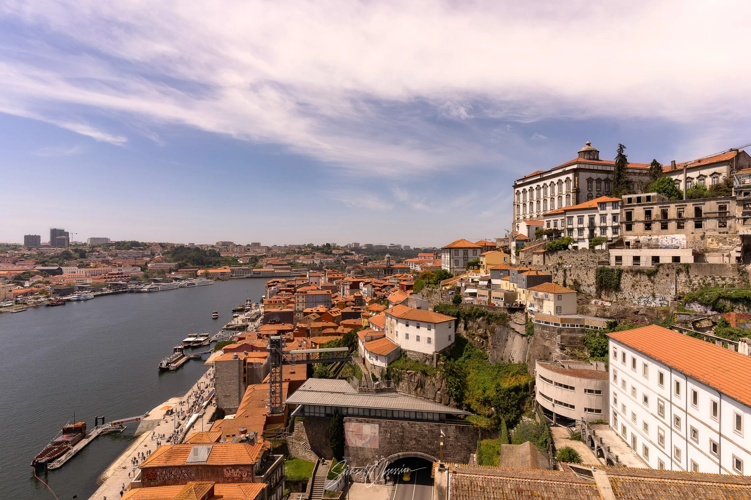 Panoramic view of Porto old town, Portugal