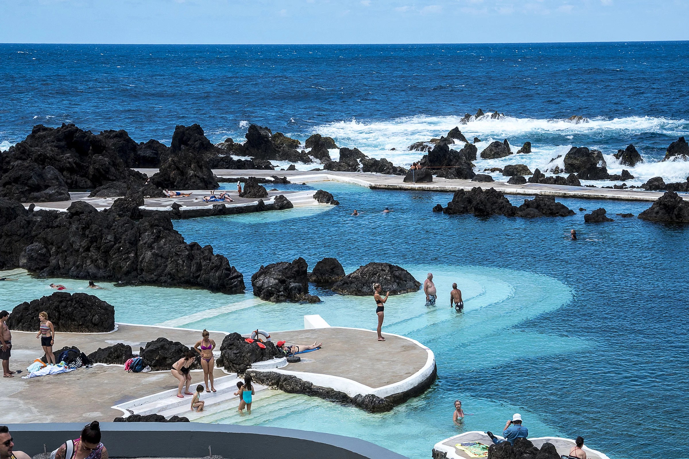 The natural lava pools of Porto Moniz in Madeira