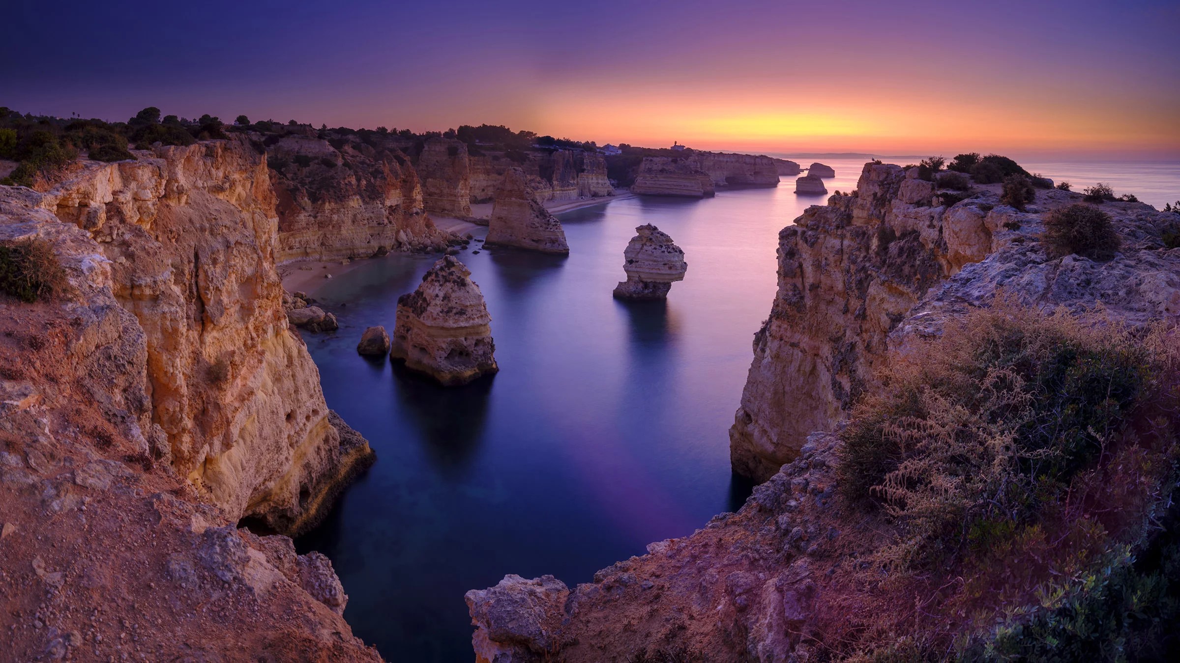 Sunrise light at Praia da Marinha