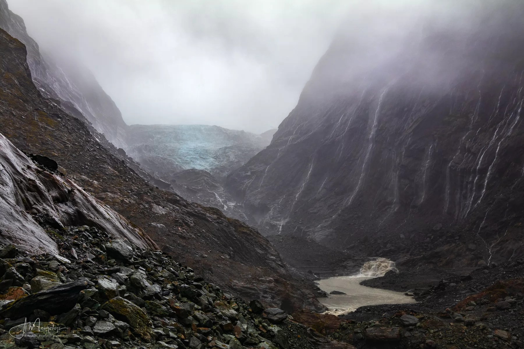 View from the end of the Franz Josef Glacier walk