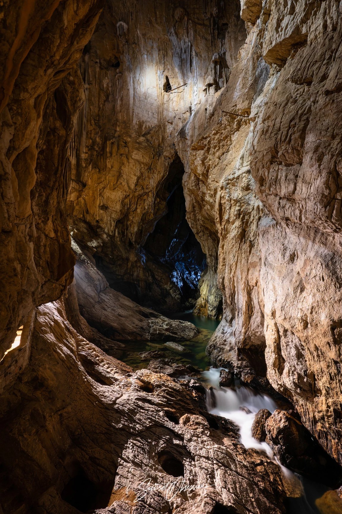 First ray of light on the way back to the surface