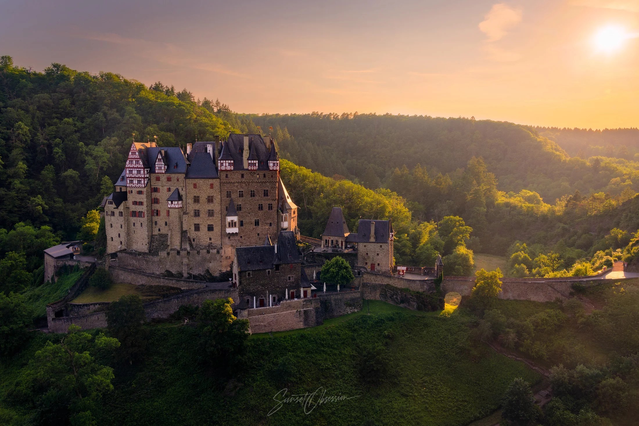 Summer Sunset photography at Burg Eltz, Germany