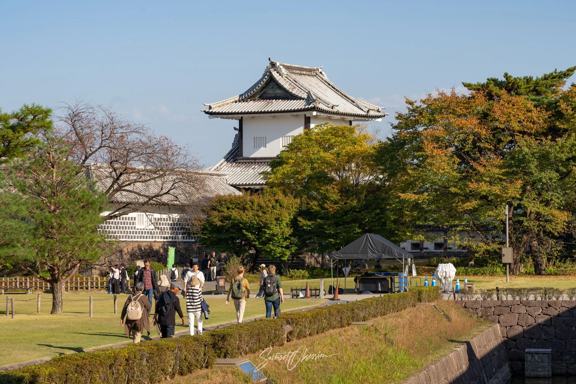 A leisurely afternoon stroll in the Kanazawa Castle park