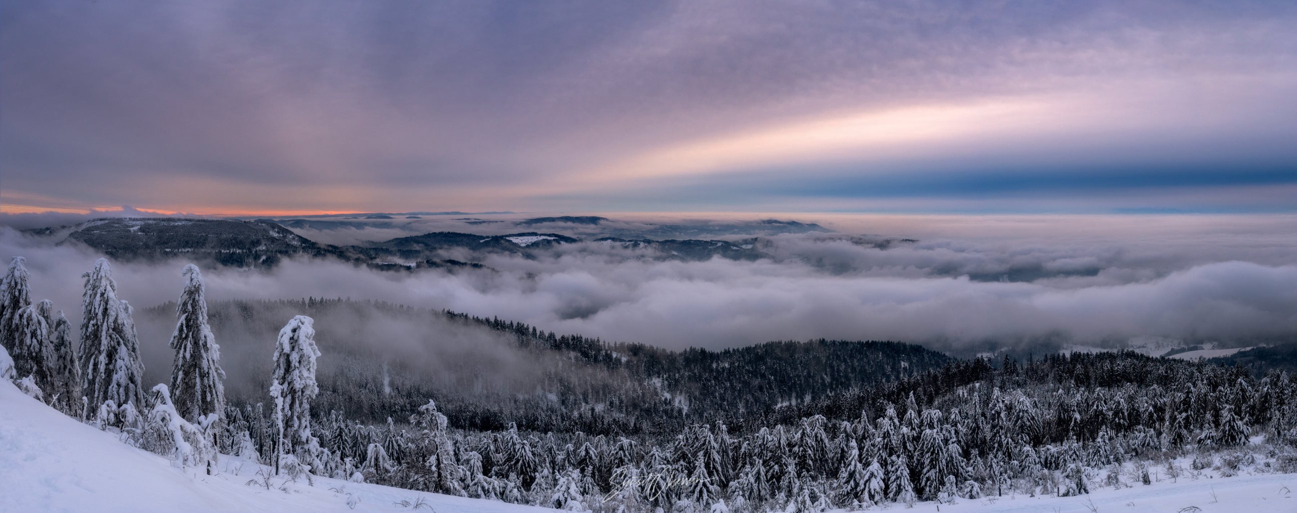 Sunset over Black Forest, Germany