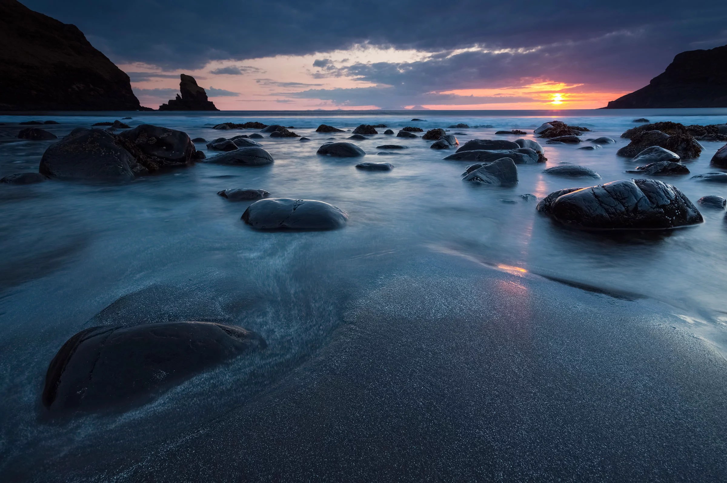Blue hour at Talisker Bay, Isle of Skye