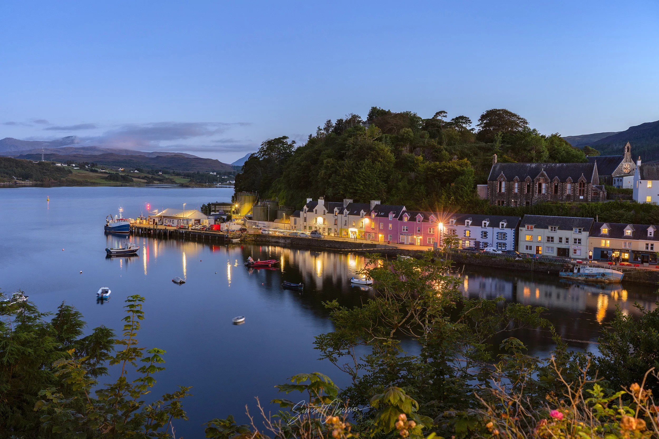 Twilight in Portree, Isle of Skye, Scotland