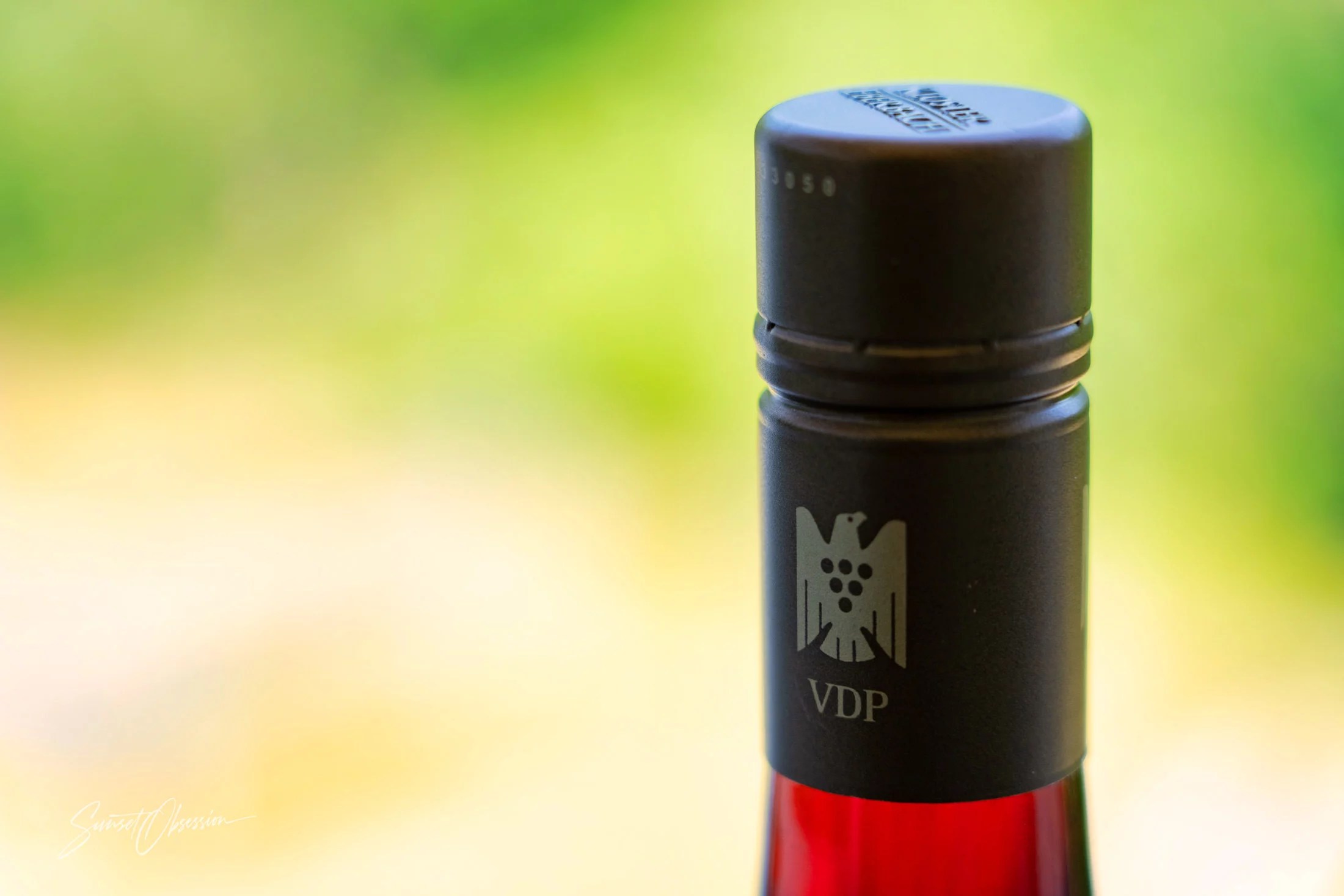 VDP Eagle on the bottleneck of German wine bottle