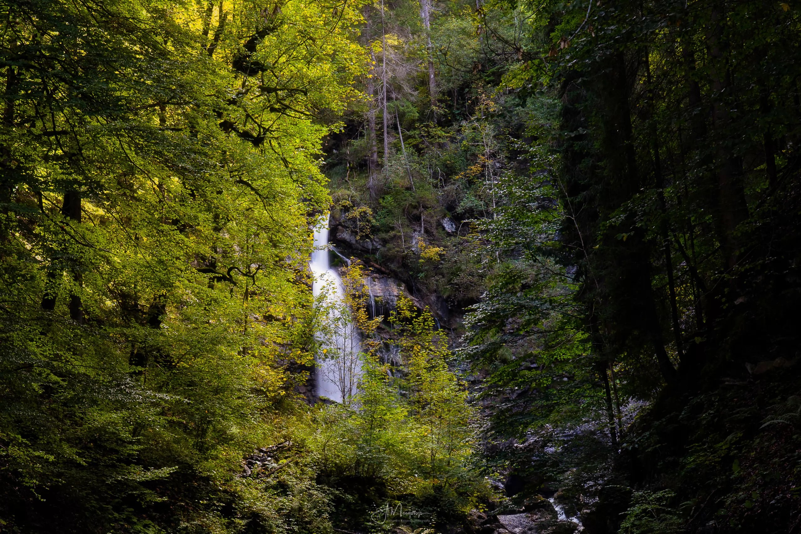 Waterfall on the Faltenbach River